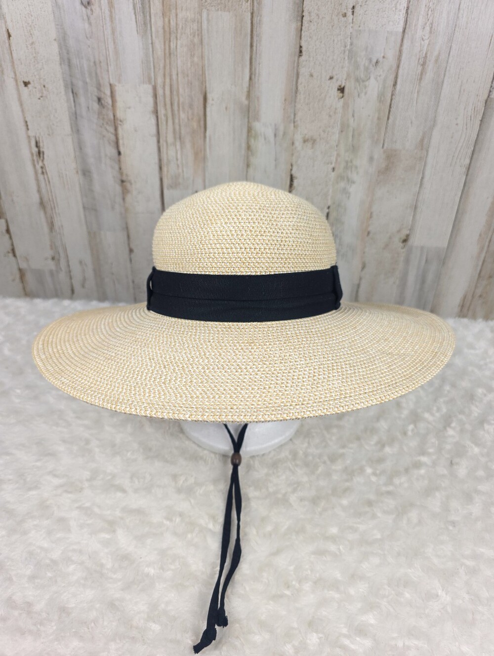 Solar Escape Straw Woven Wide Brim Sun Hat One Size